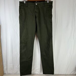 Mavi Johnny Slim Leg Pants Mens 34x32 Olive Green Stretch Chino 743